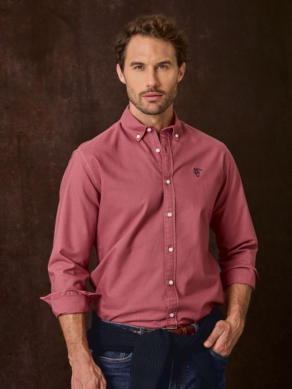 Chemise Garment Dyed | Cramoisi