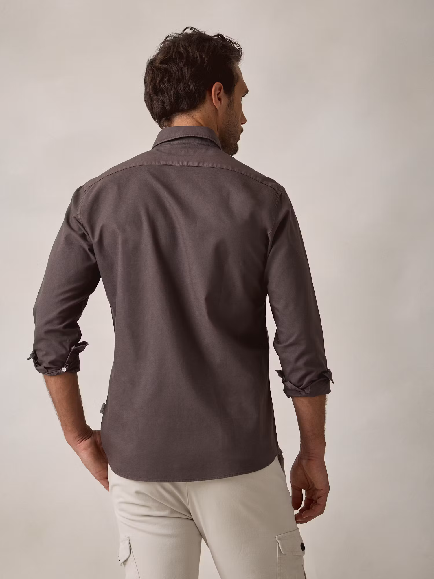 Camisa Garment Dyed | Moka