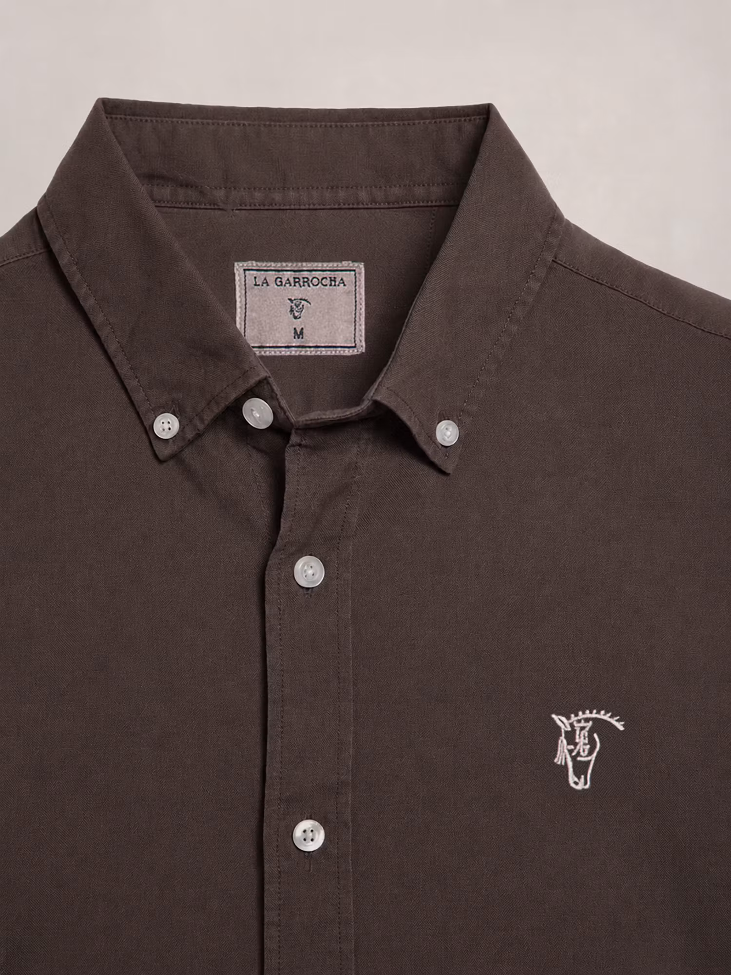 Camisa Garment Dyed | Moka
