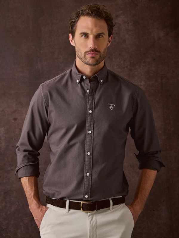 Camisa Garment Dyed | Moka