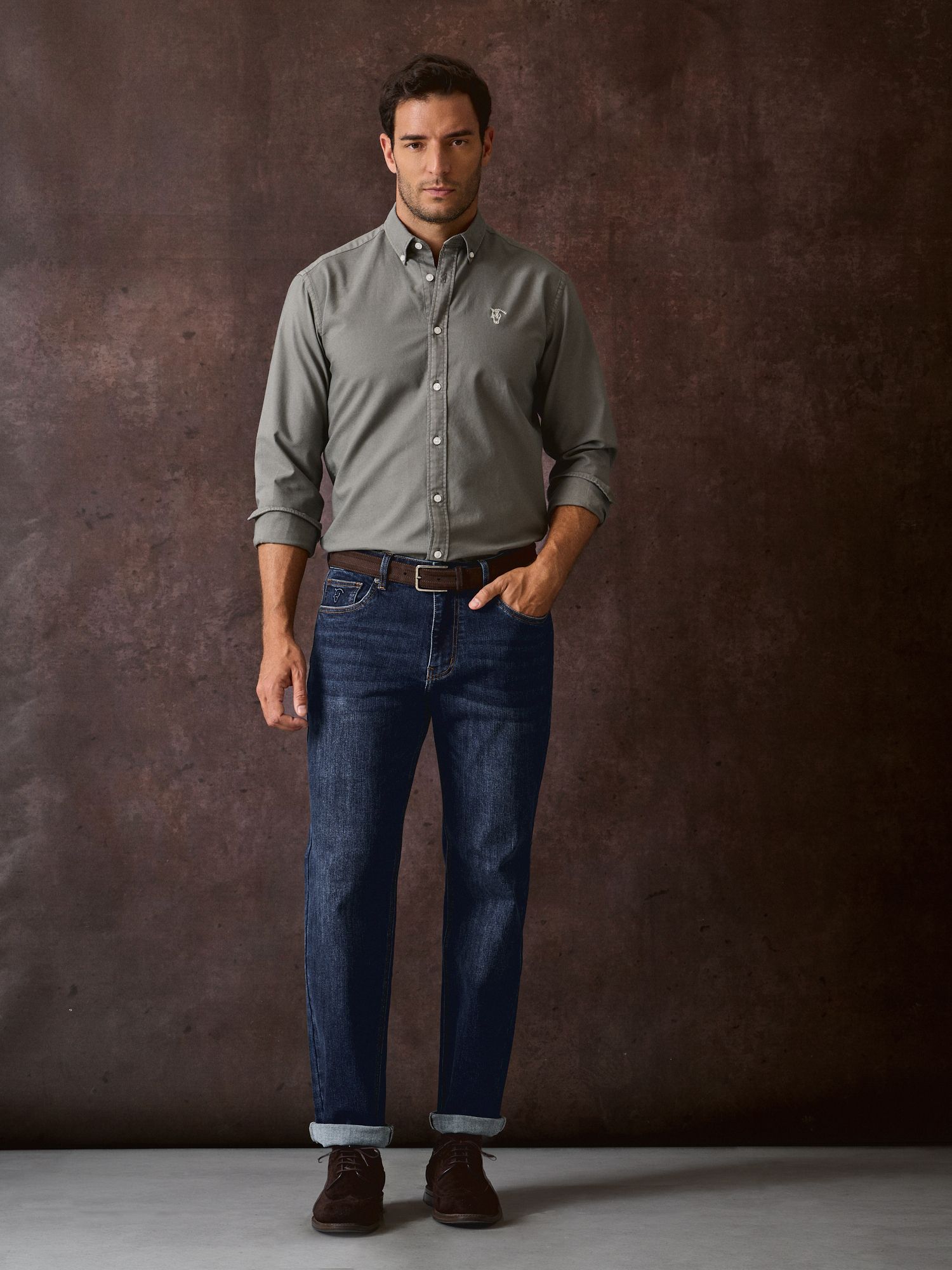 Camisa Garment Dyed | Verde Oliva