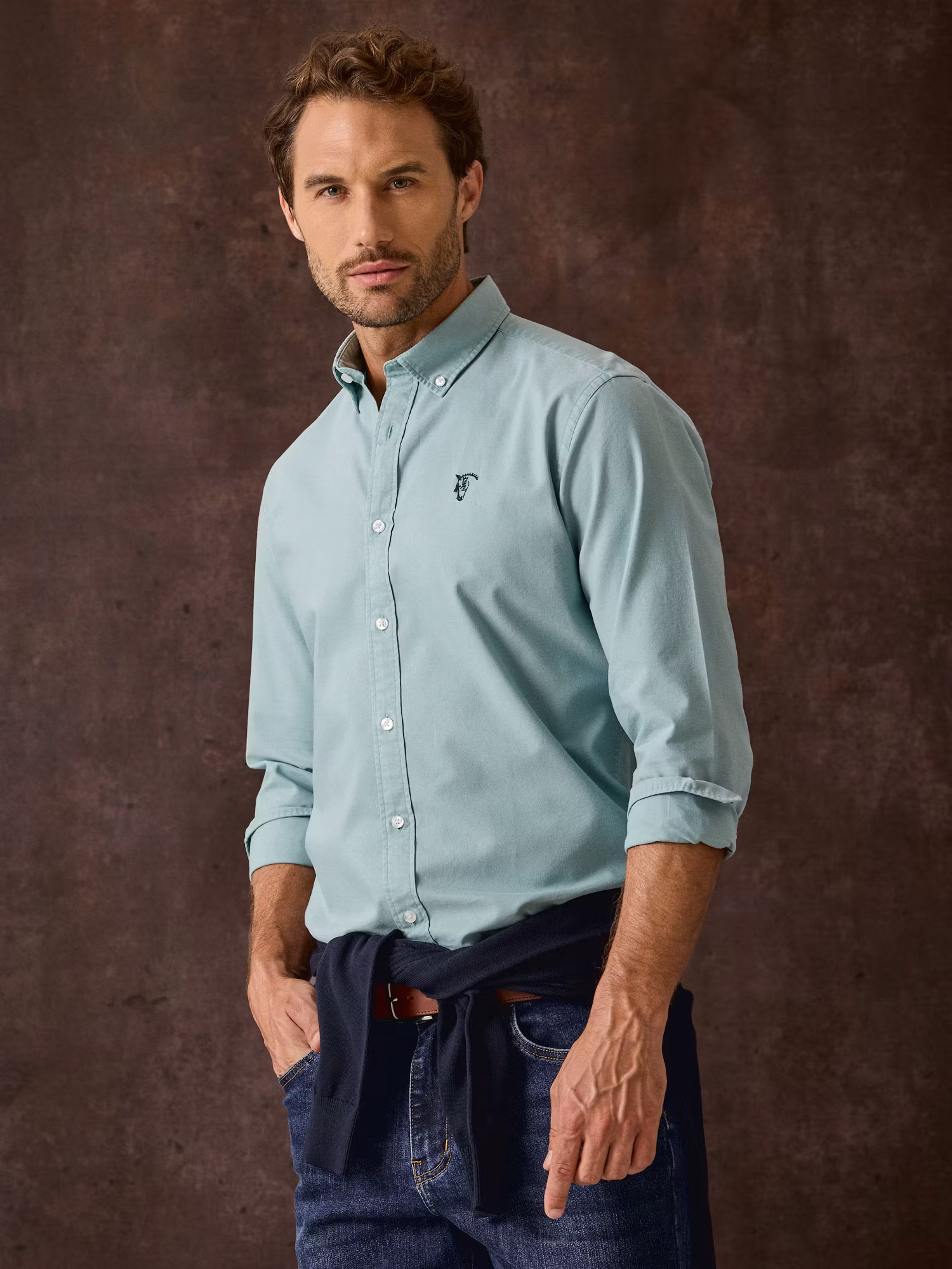 Camisa Garment Dyed | Azul Light