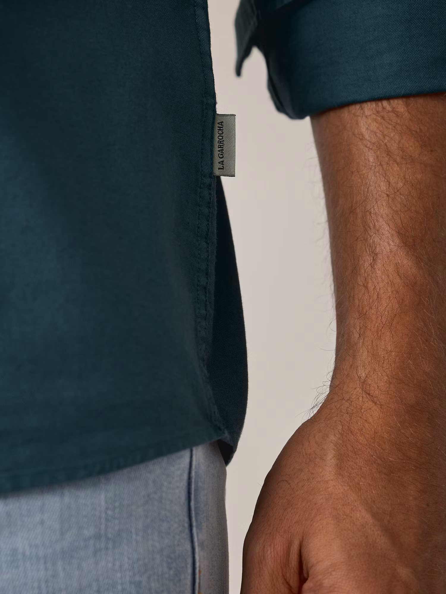 Camisa Garment Dyed | Verde Azulado
