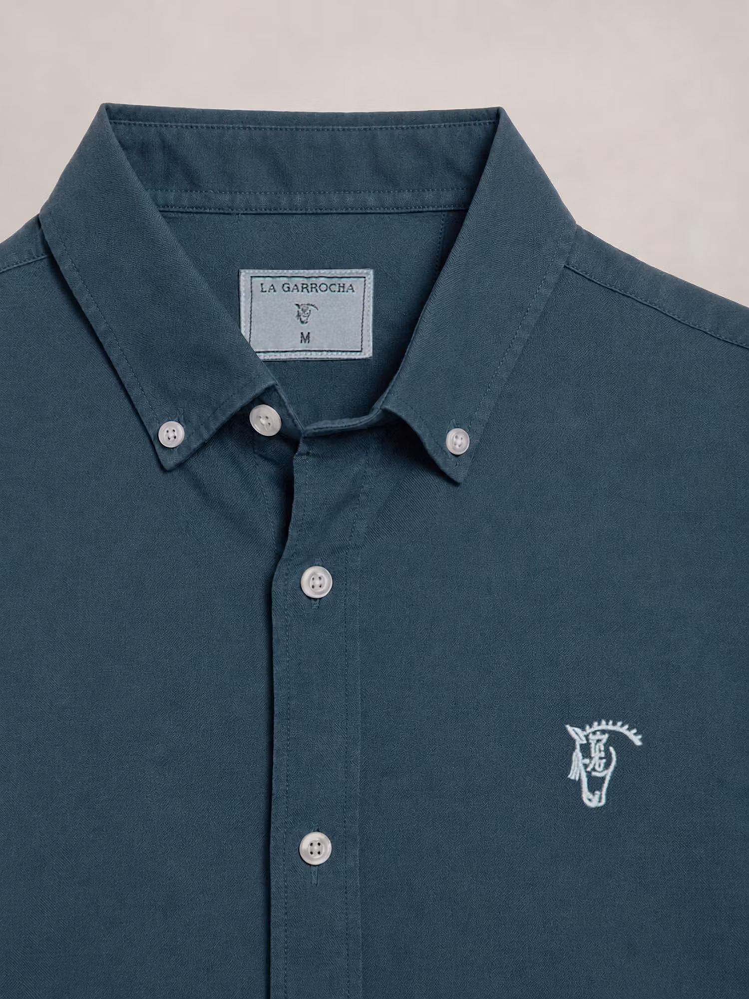 Camisa Garment Dyed | Verde Azulado