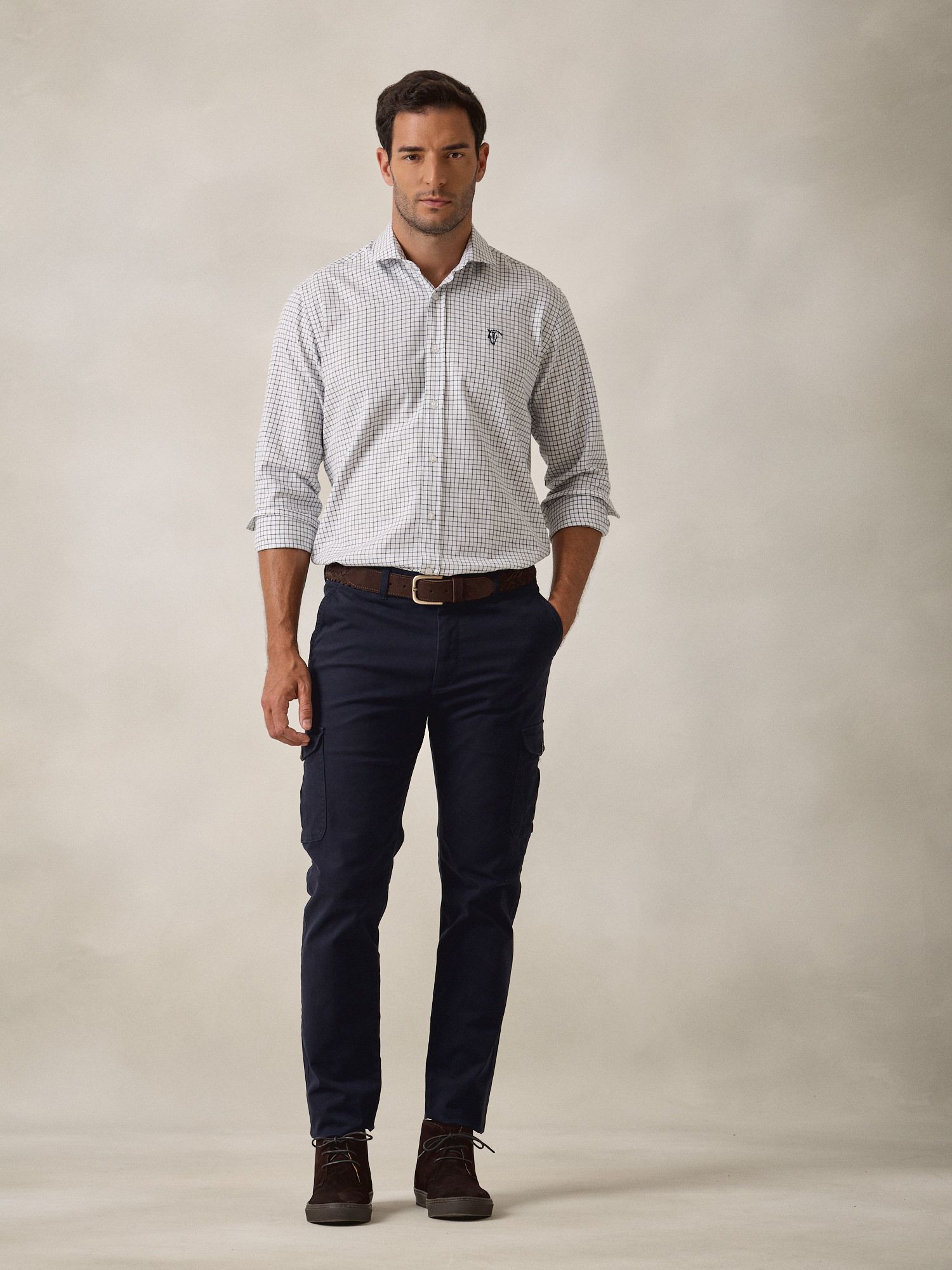 Camisa Xadrez Solana | Azul Marinho