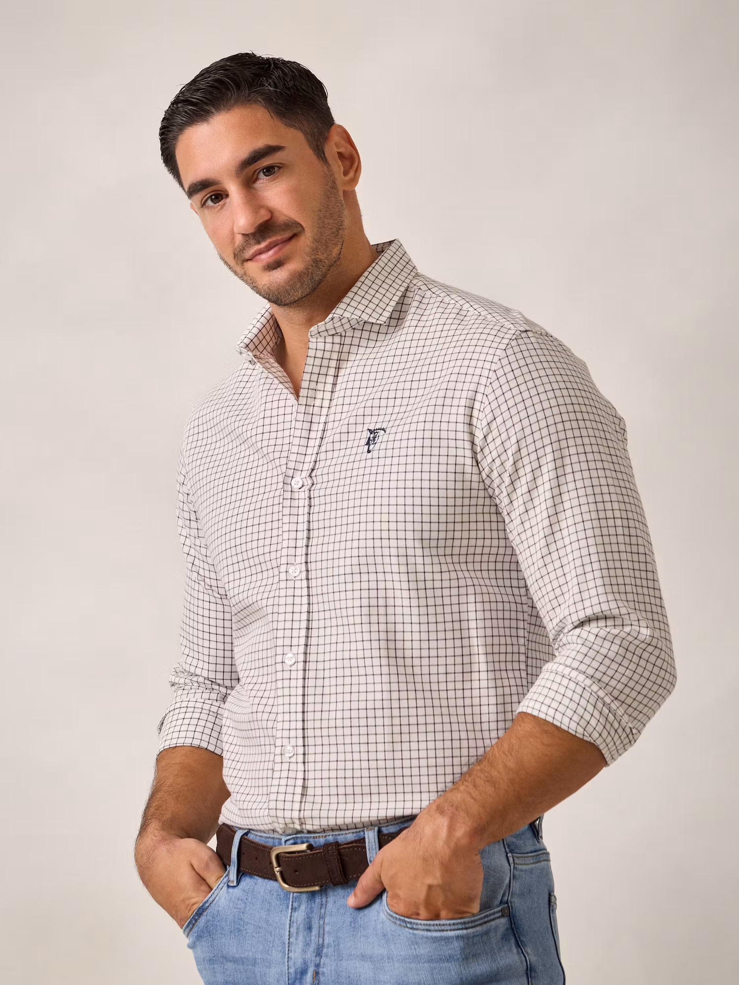 Camisa Xadrez Solana | Borgonha