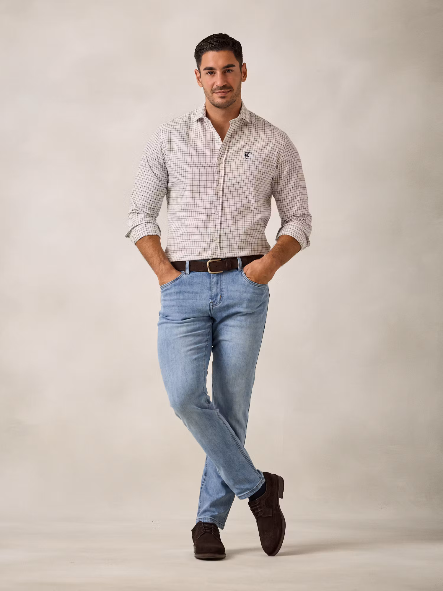 Camisa Xadrez Solana | Borgonha