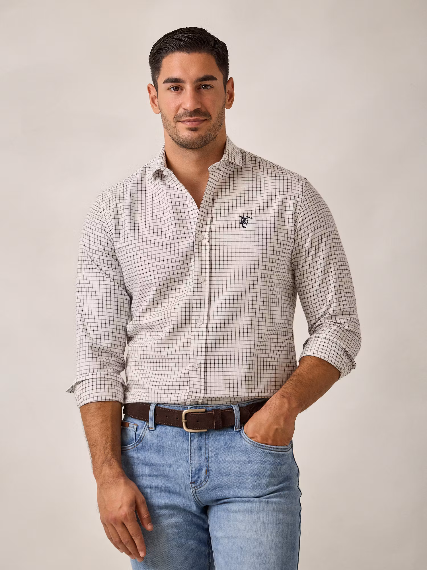 Camisa Xadrez Solana | Borgonha