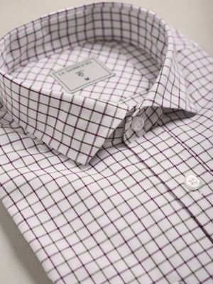 Solana Plaid Shirt | Burgundy