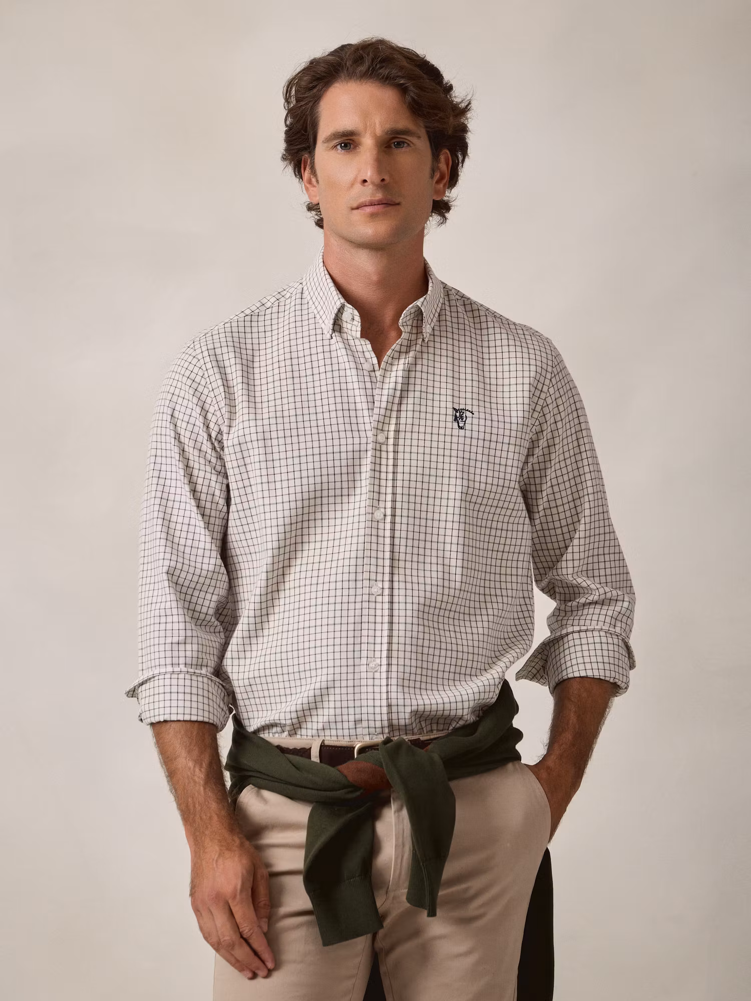 Tattersall Shirt | Ecru
