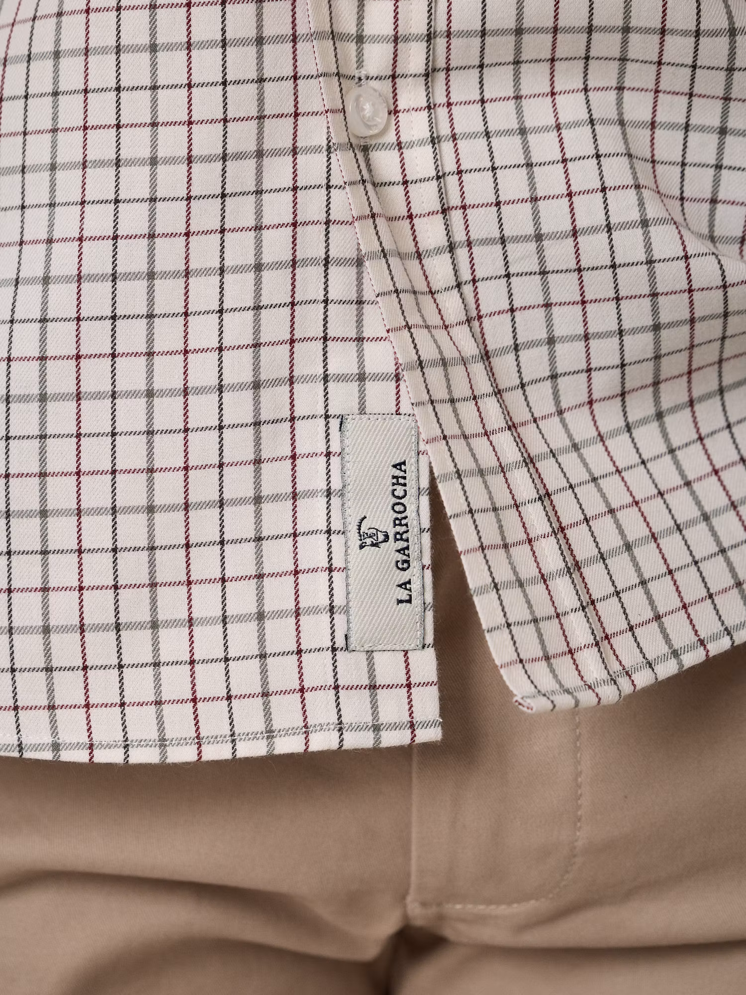 Tattersall Shirt | Ecru