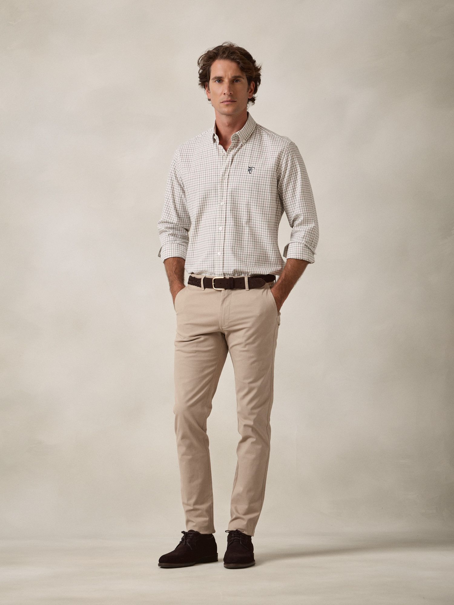 Tattersall Shirt | Ecru