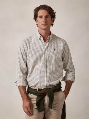 Tattersall Shirt | Ecru