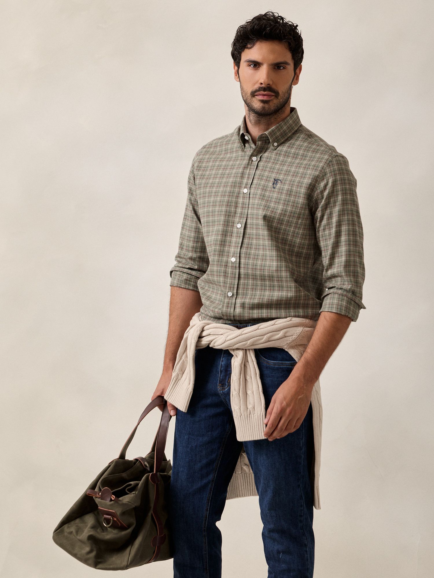 Tattersall Check Shirt | Sage Green