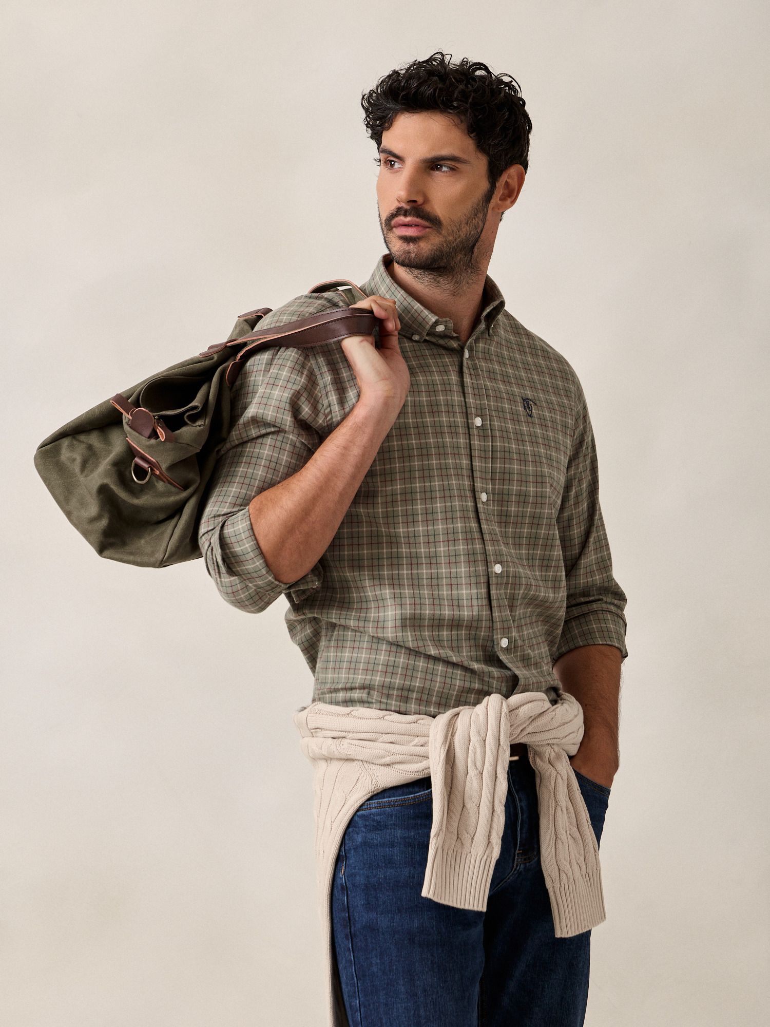 Tattersall Check Shirt | Sage Green