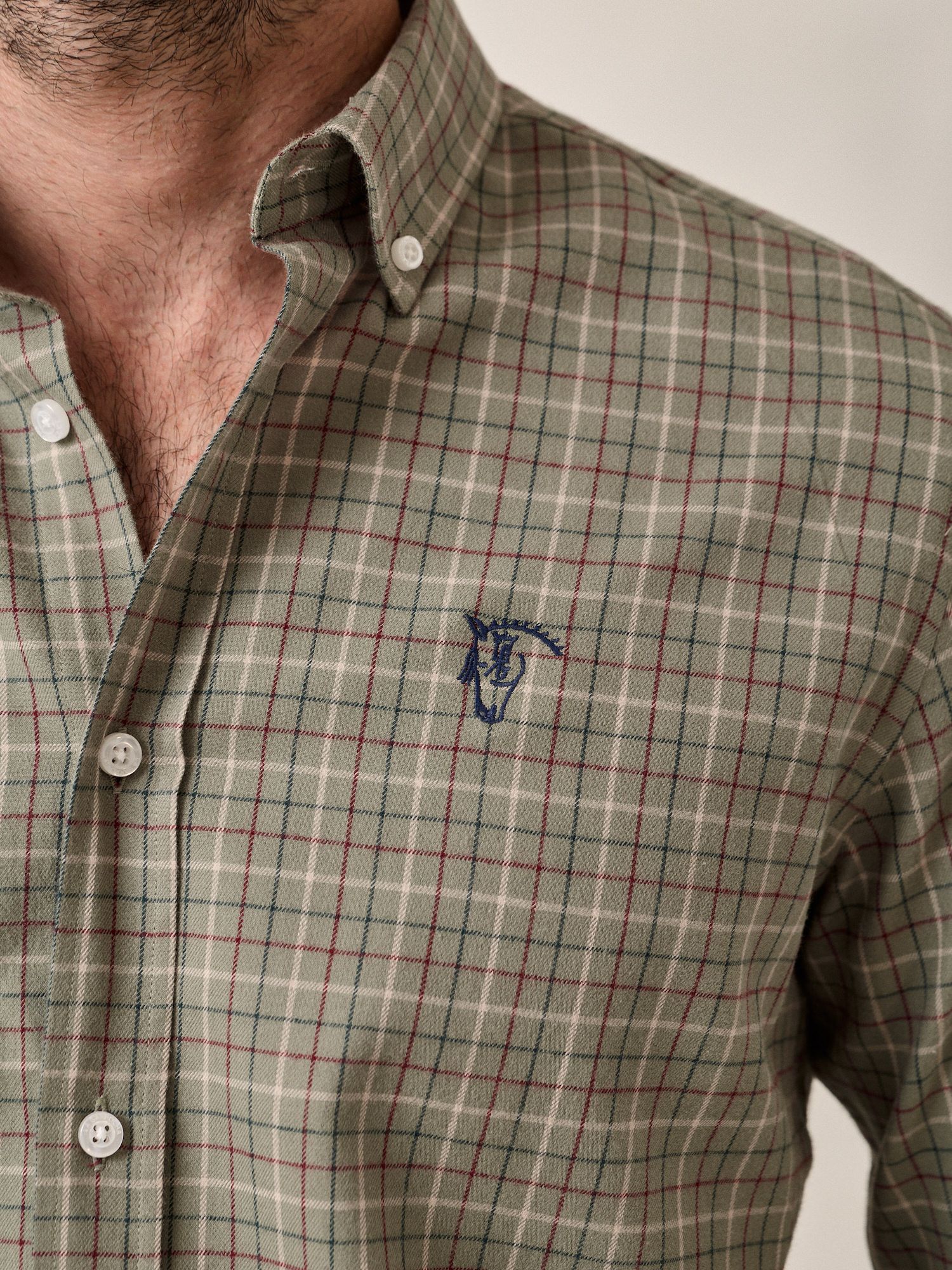 Tattersall Check Shirt | Sage Green