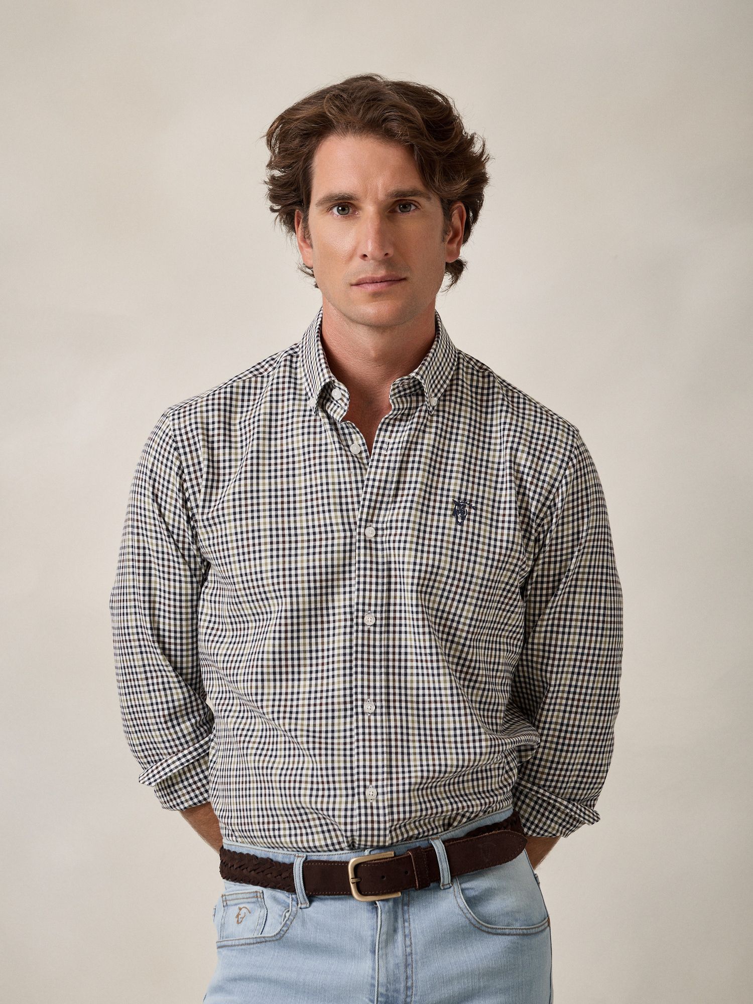 Camisa Cuadros Mini | Marino
