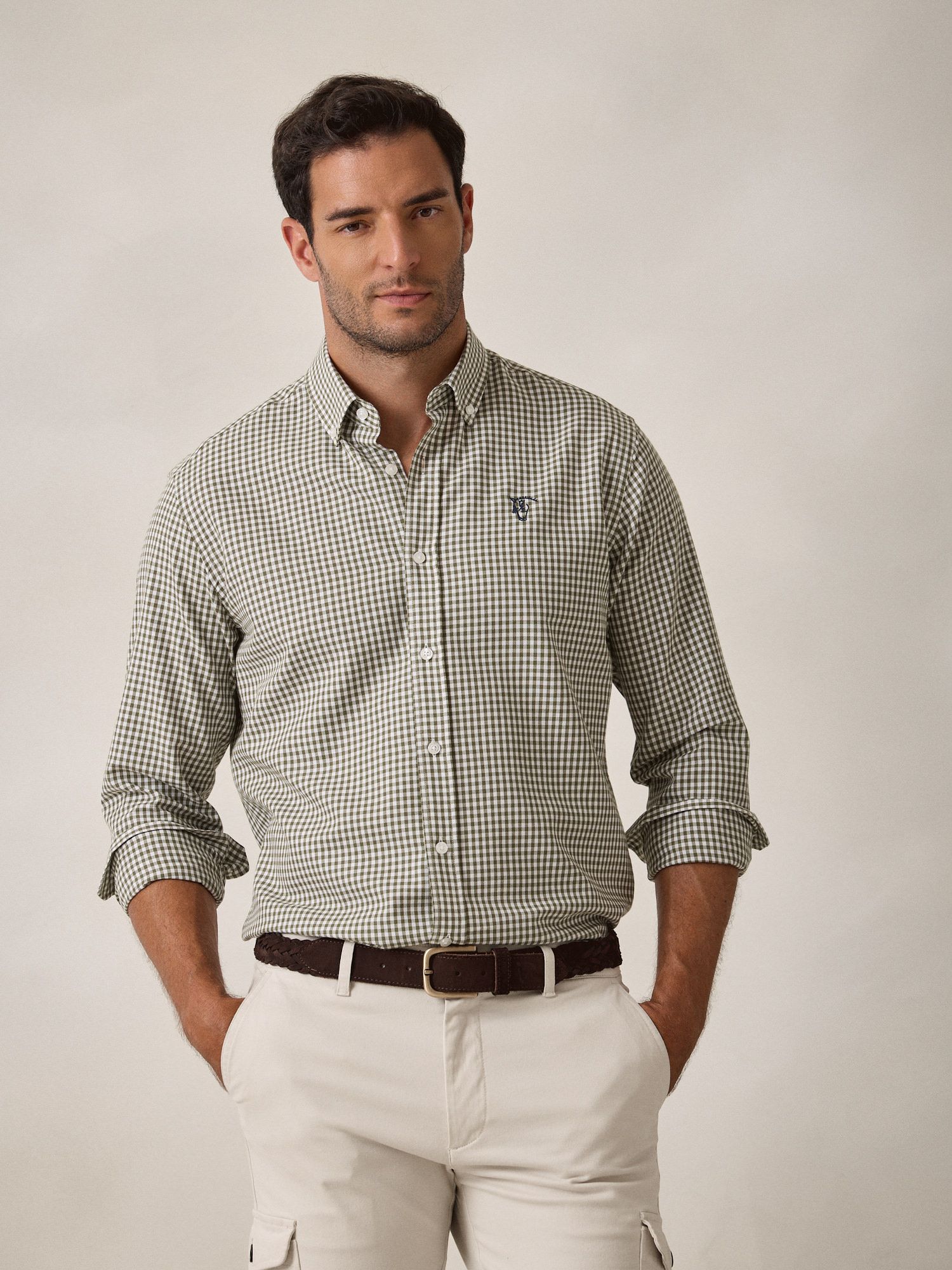 Chemise à Carreaux Vichy | Vert Olive