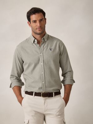 Vichy Check Shirt | Olive Green