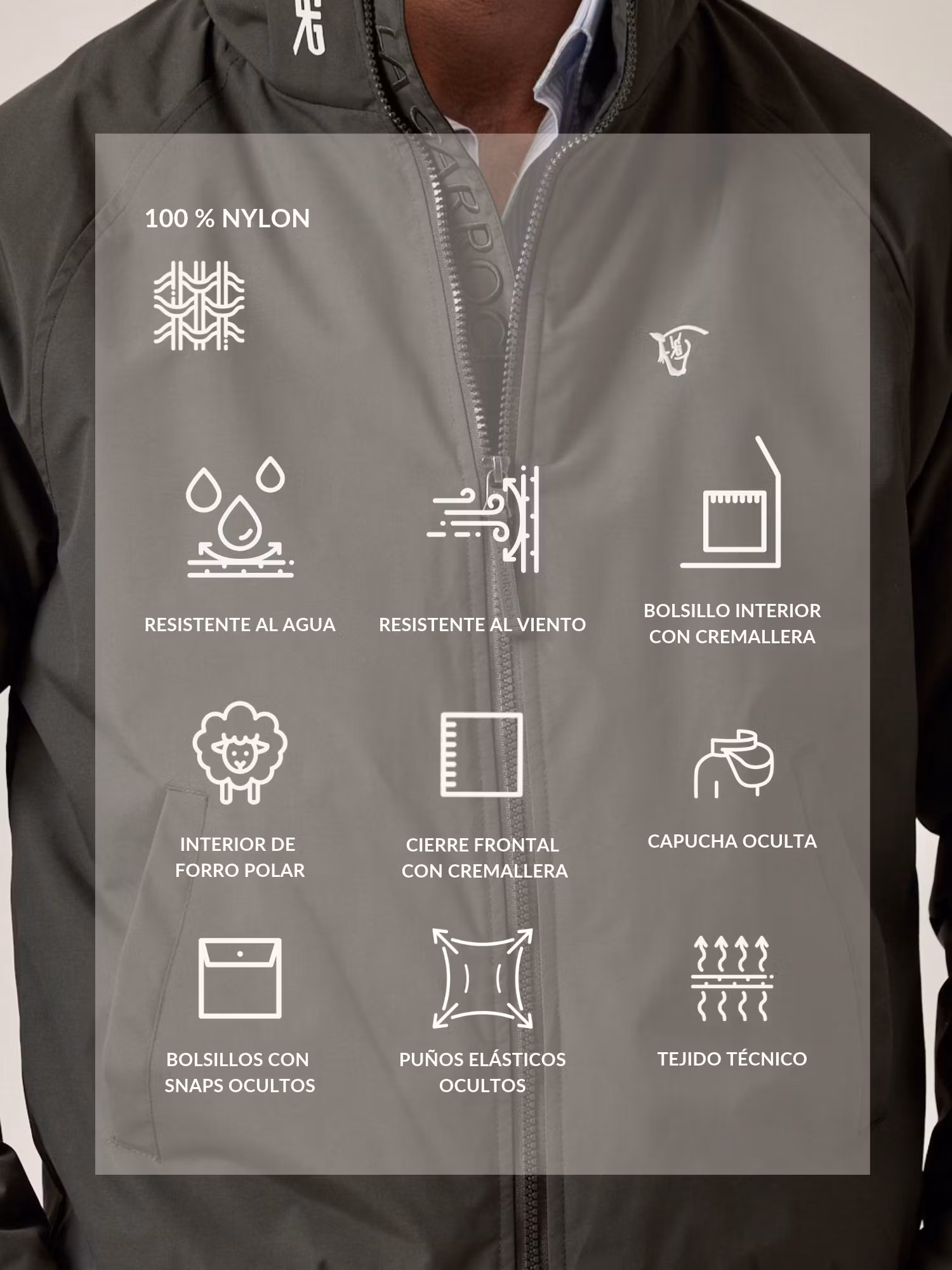 Veste Rider | Vert Mousse