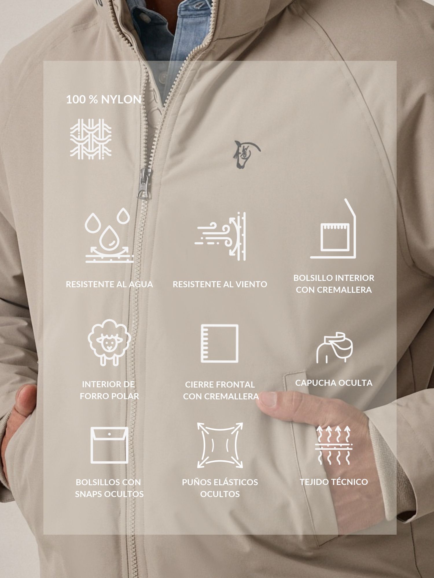 Veste Rider | Beige