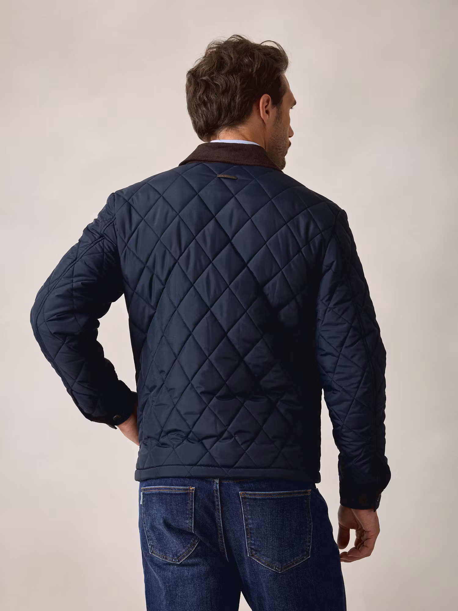 Husky Quilted Coat | Navy Blue