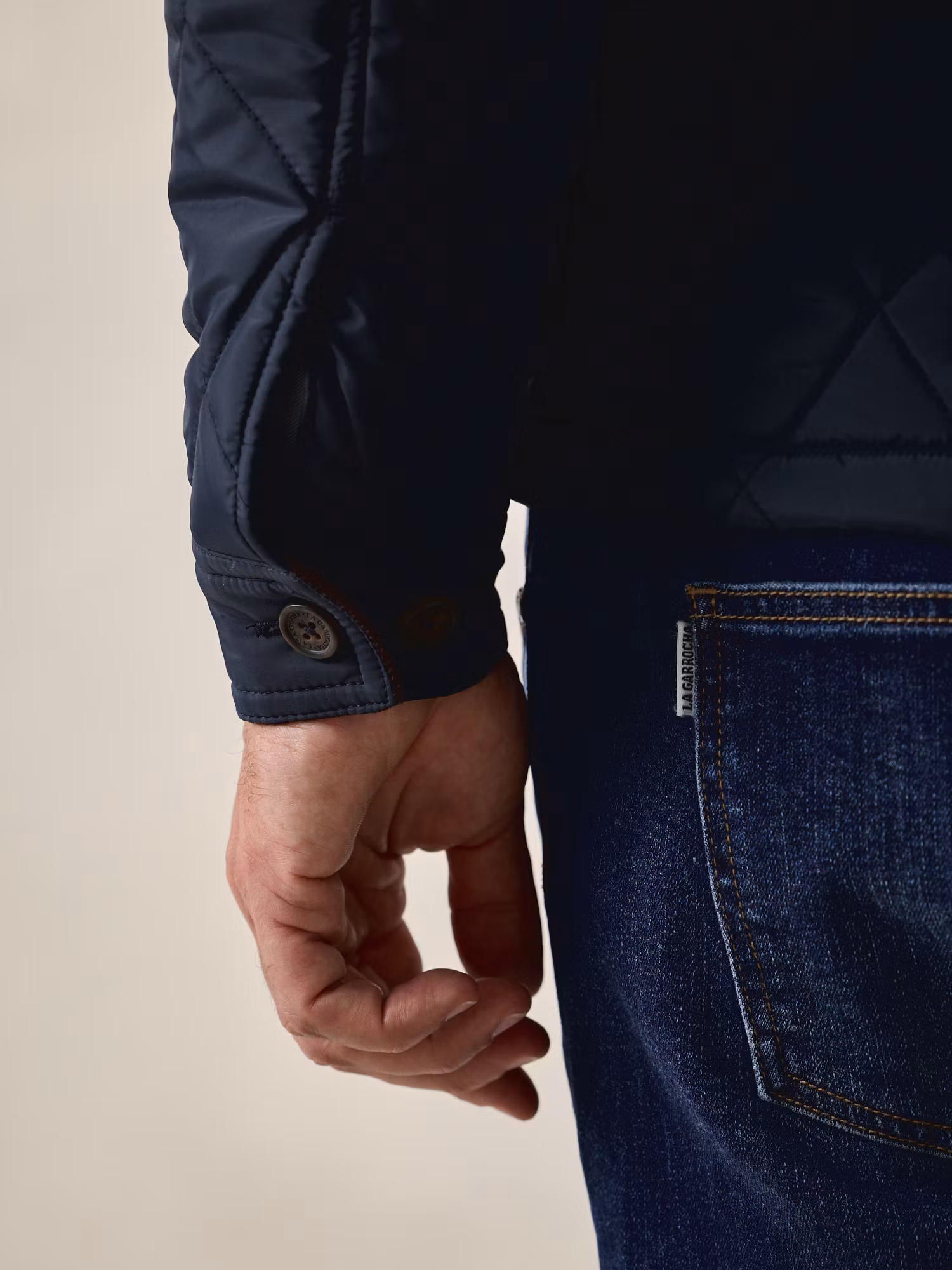 Husky Quilted Coat | Navy Blue