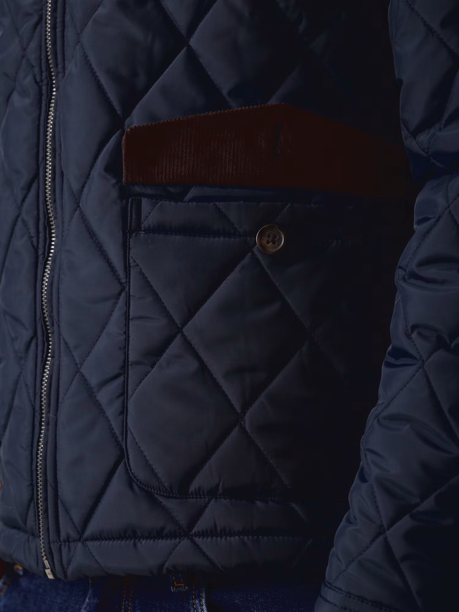 Husky Quilted Coat | Navy Blue
