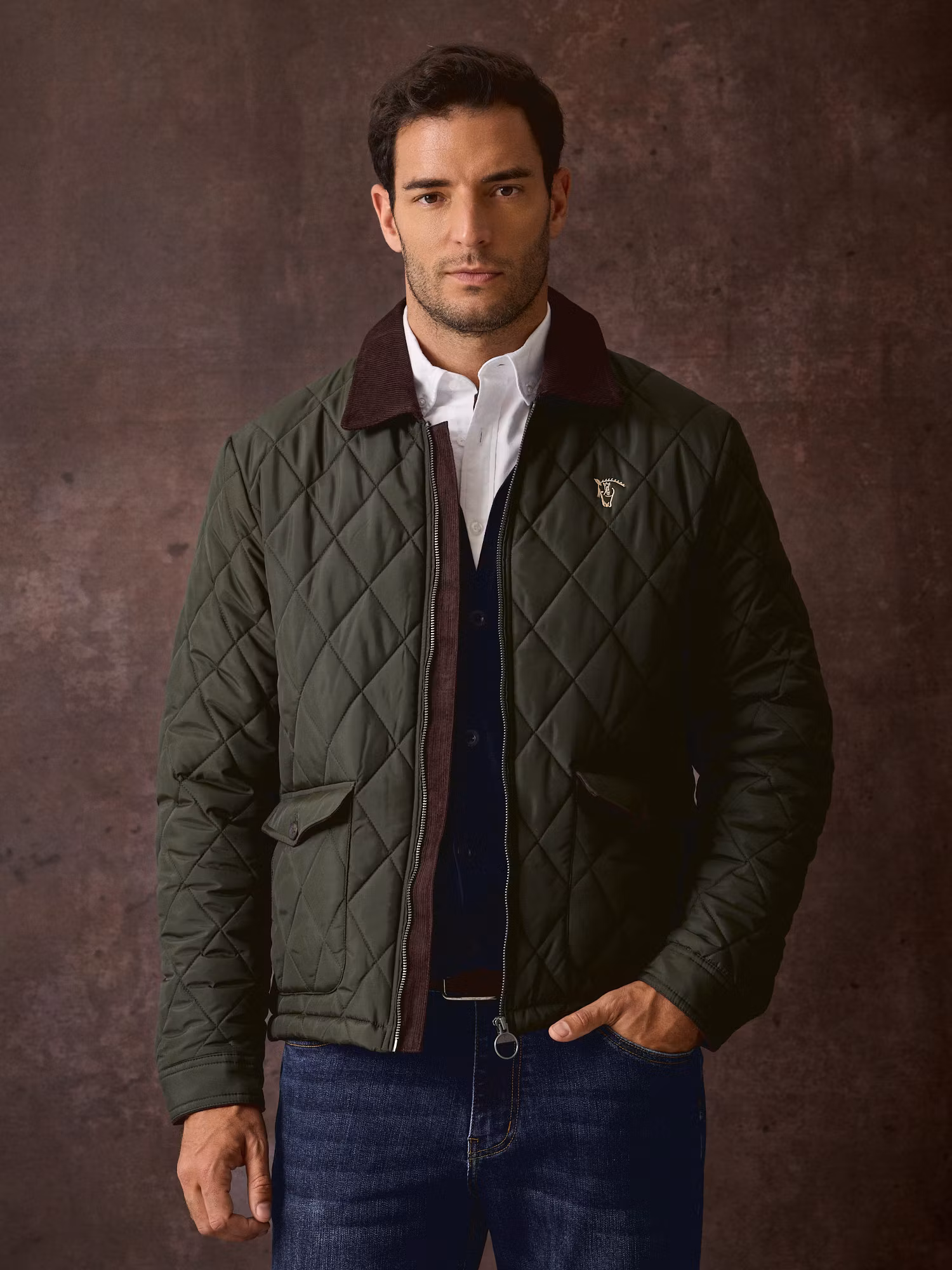 Husky Quilted Coat | Hunter Green