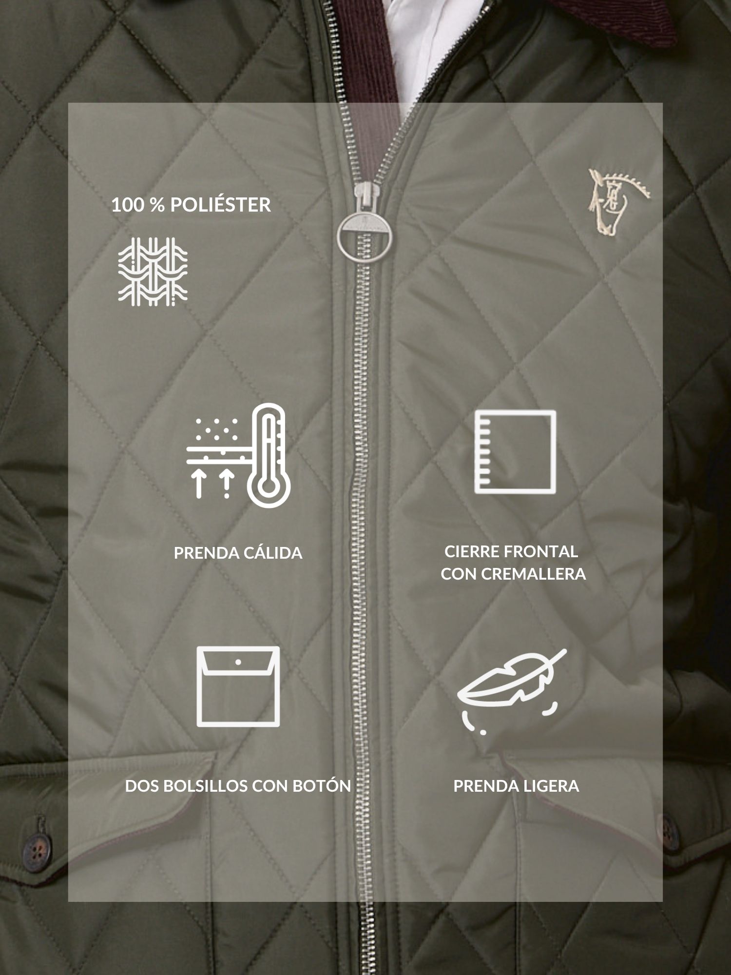 Casaco Acolchoado Husky | Verde Caça