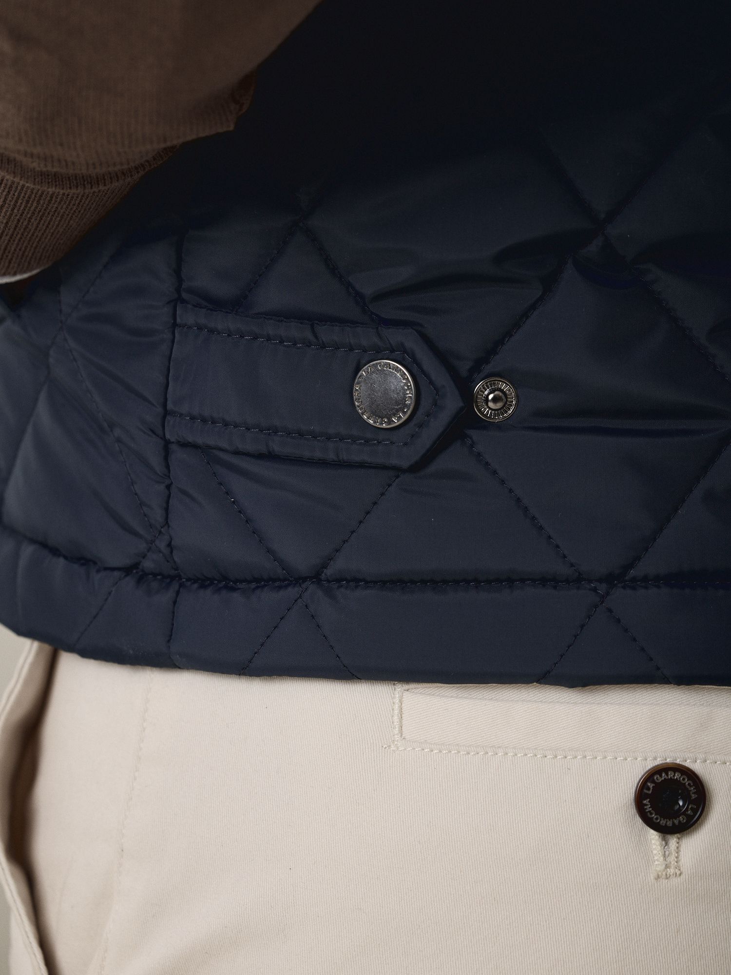 Diamond Quilted Vest  | Navy Blue