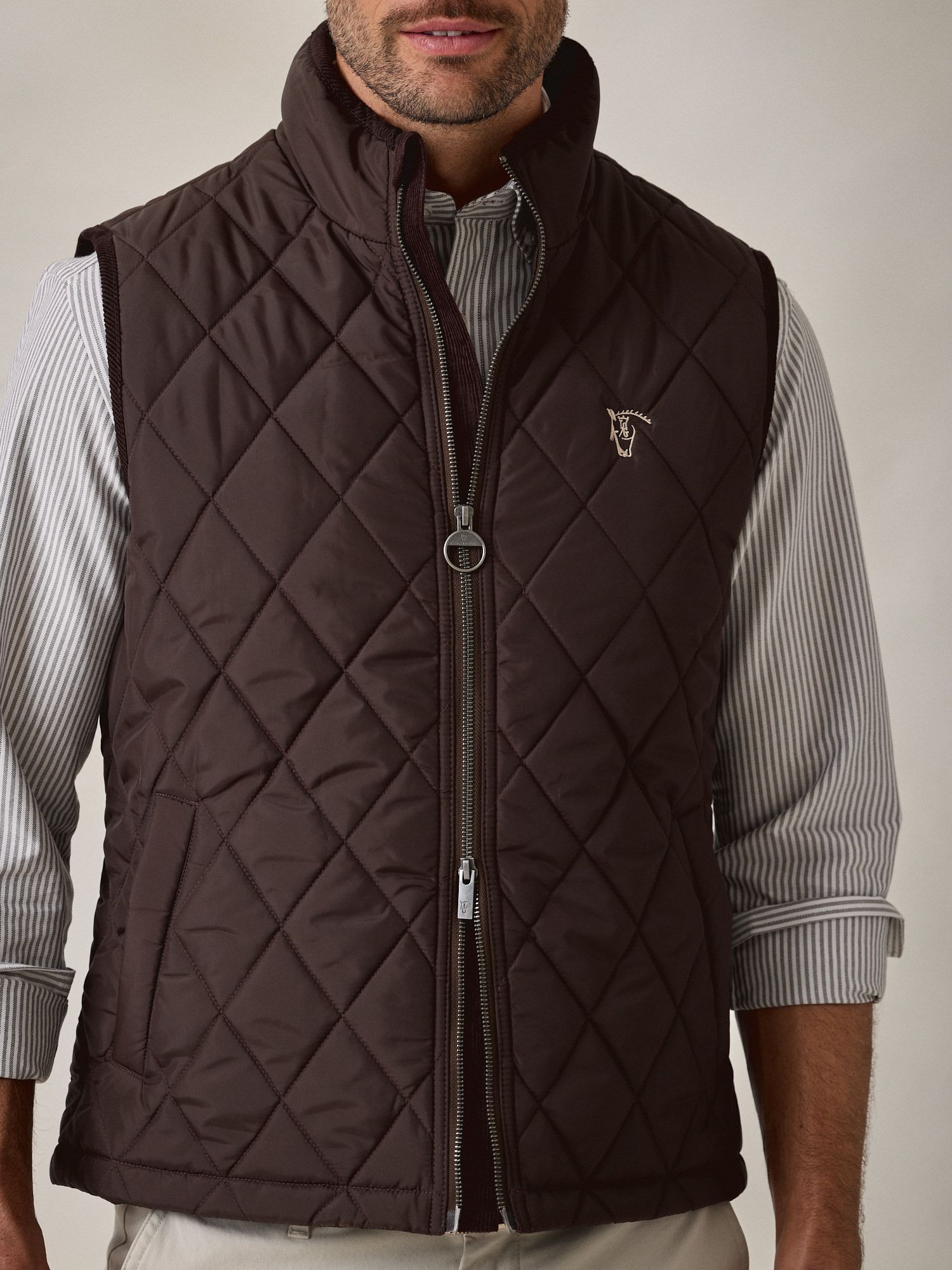 Diamond Quilted Vest | Mocha