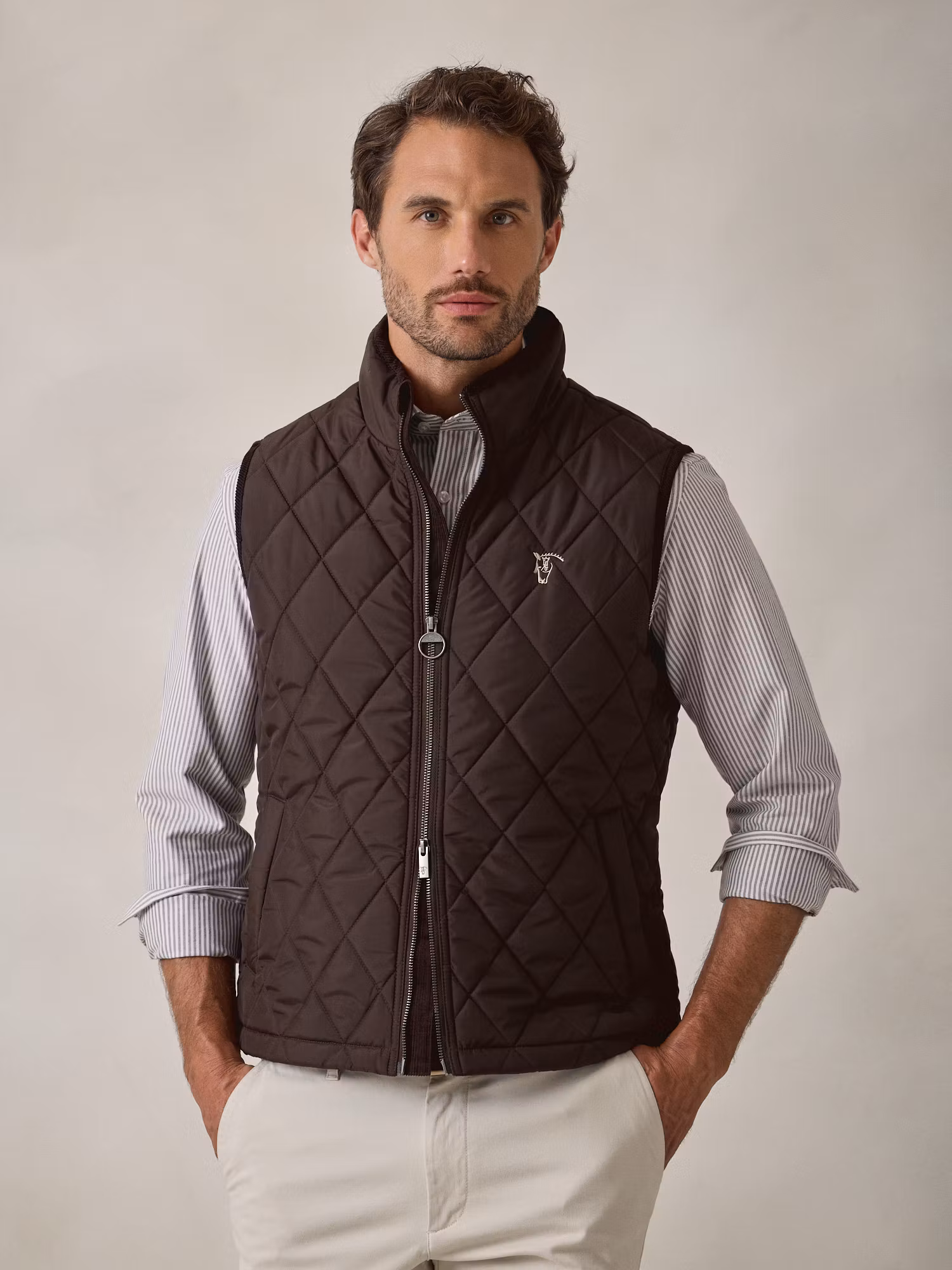 Diamond Quilted Vest | Mocha