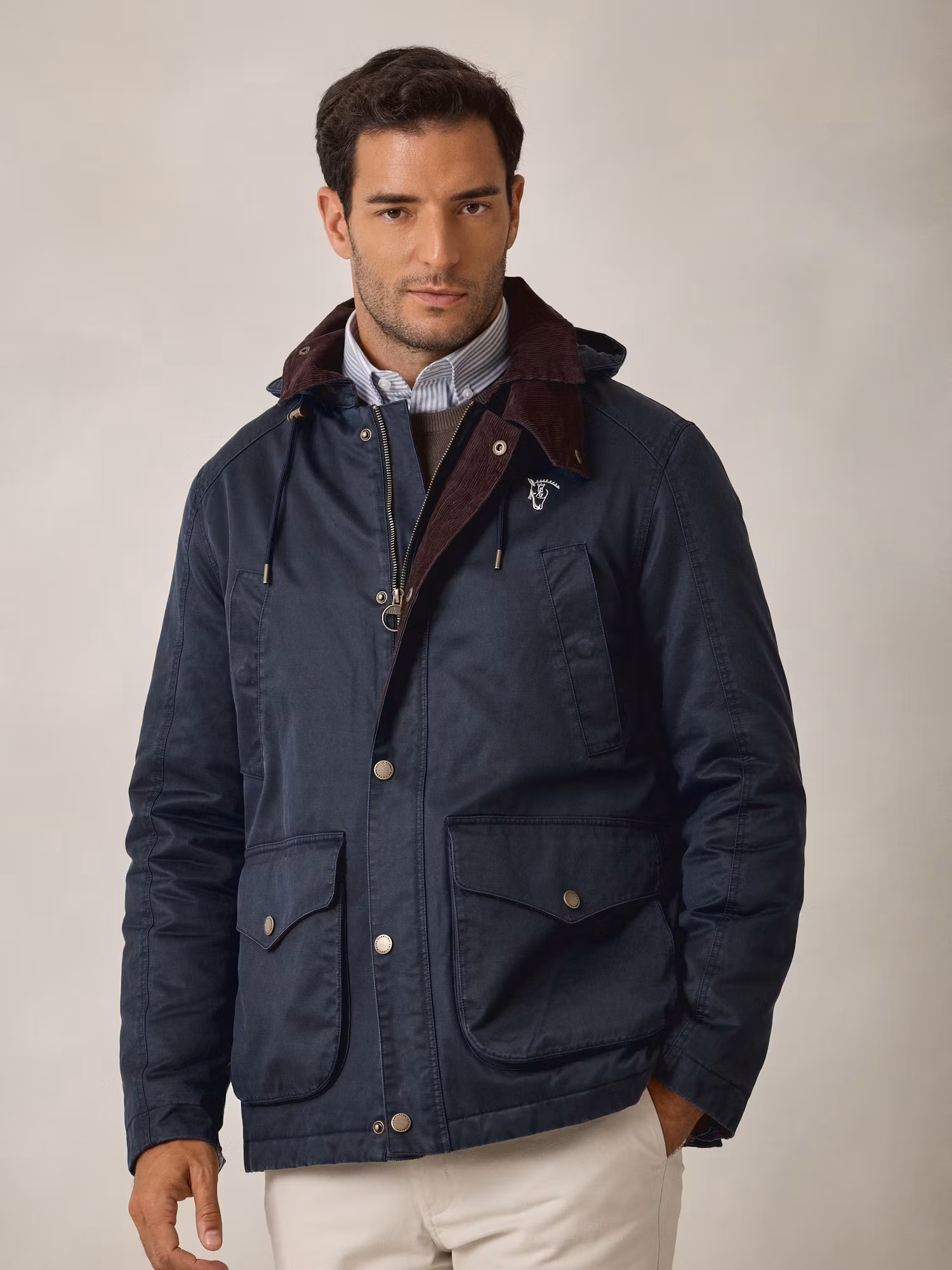 Parka Effet Ciré | Bleu Marine