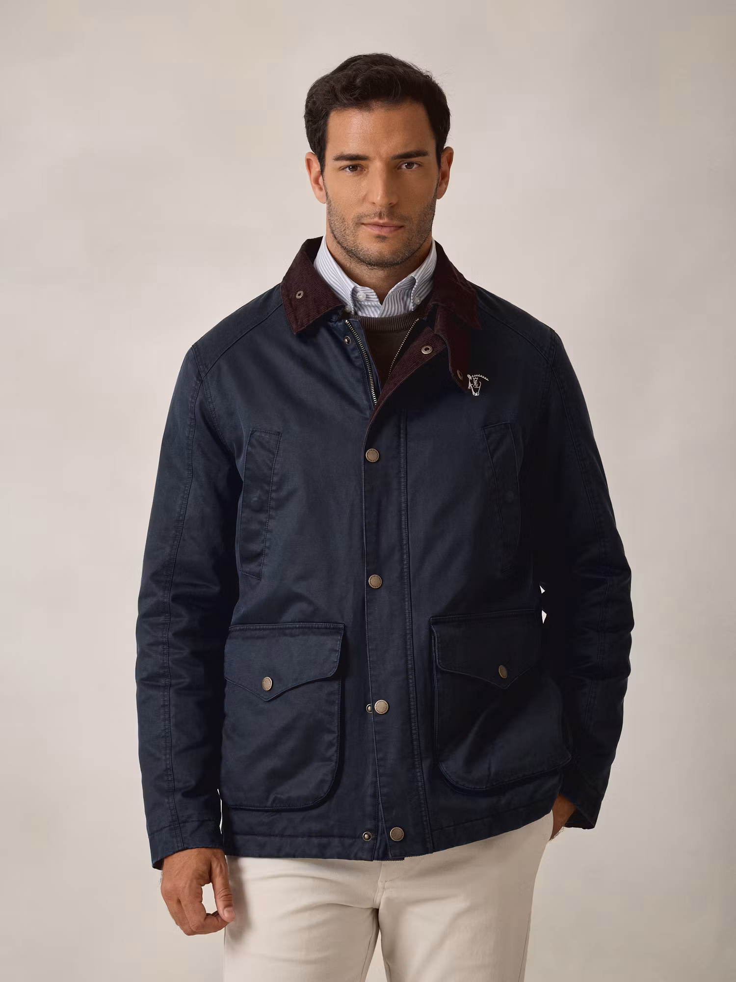 Parka Effet Ciré | Bleu Marine