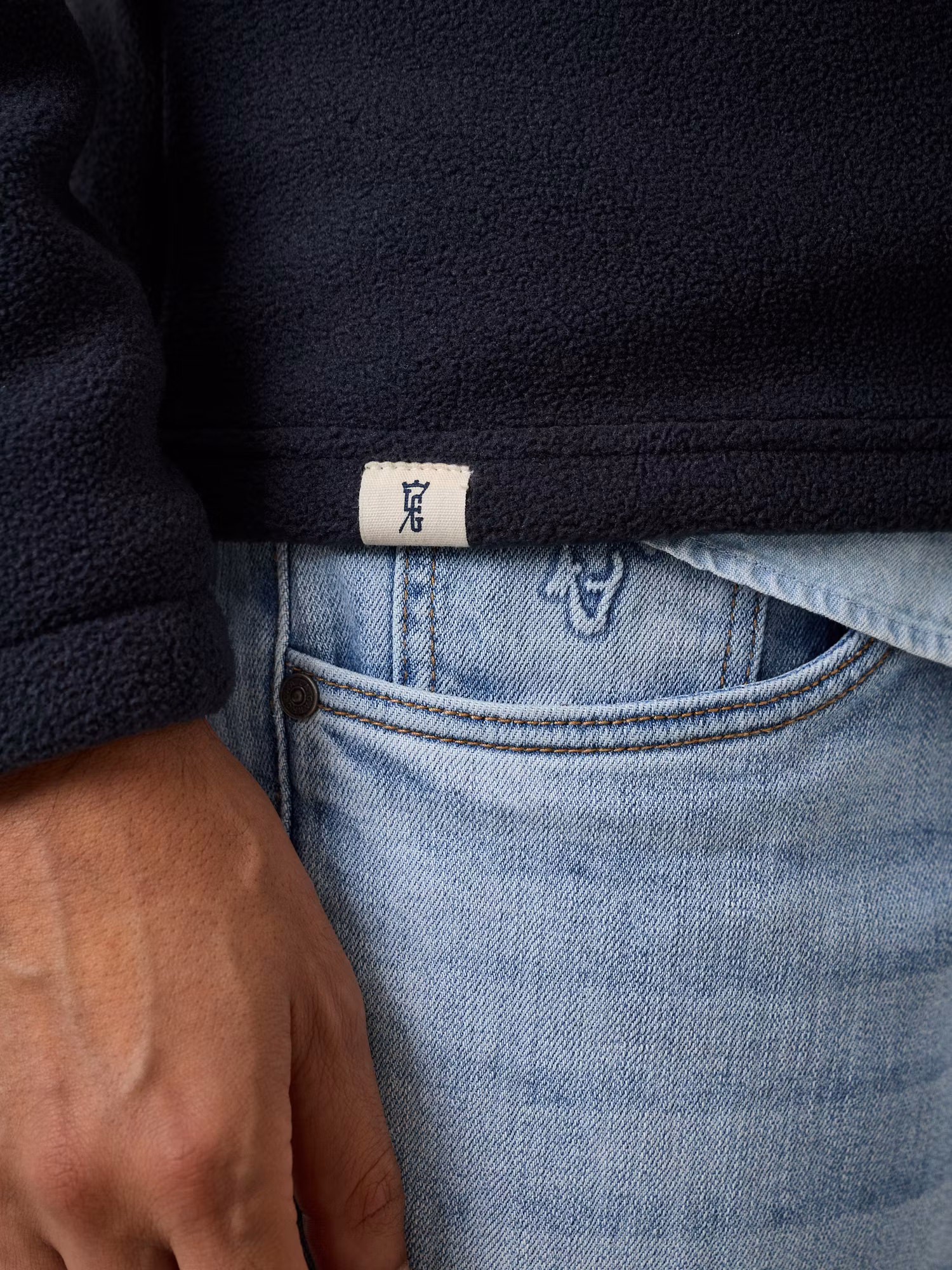 Polaire Demi-zip | Bleu Marine