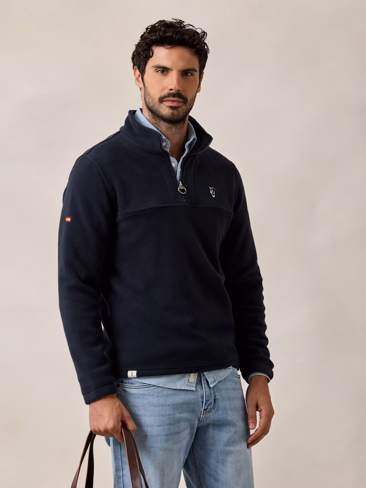 Demi Zip Fleece | Navy Blue