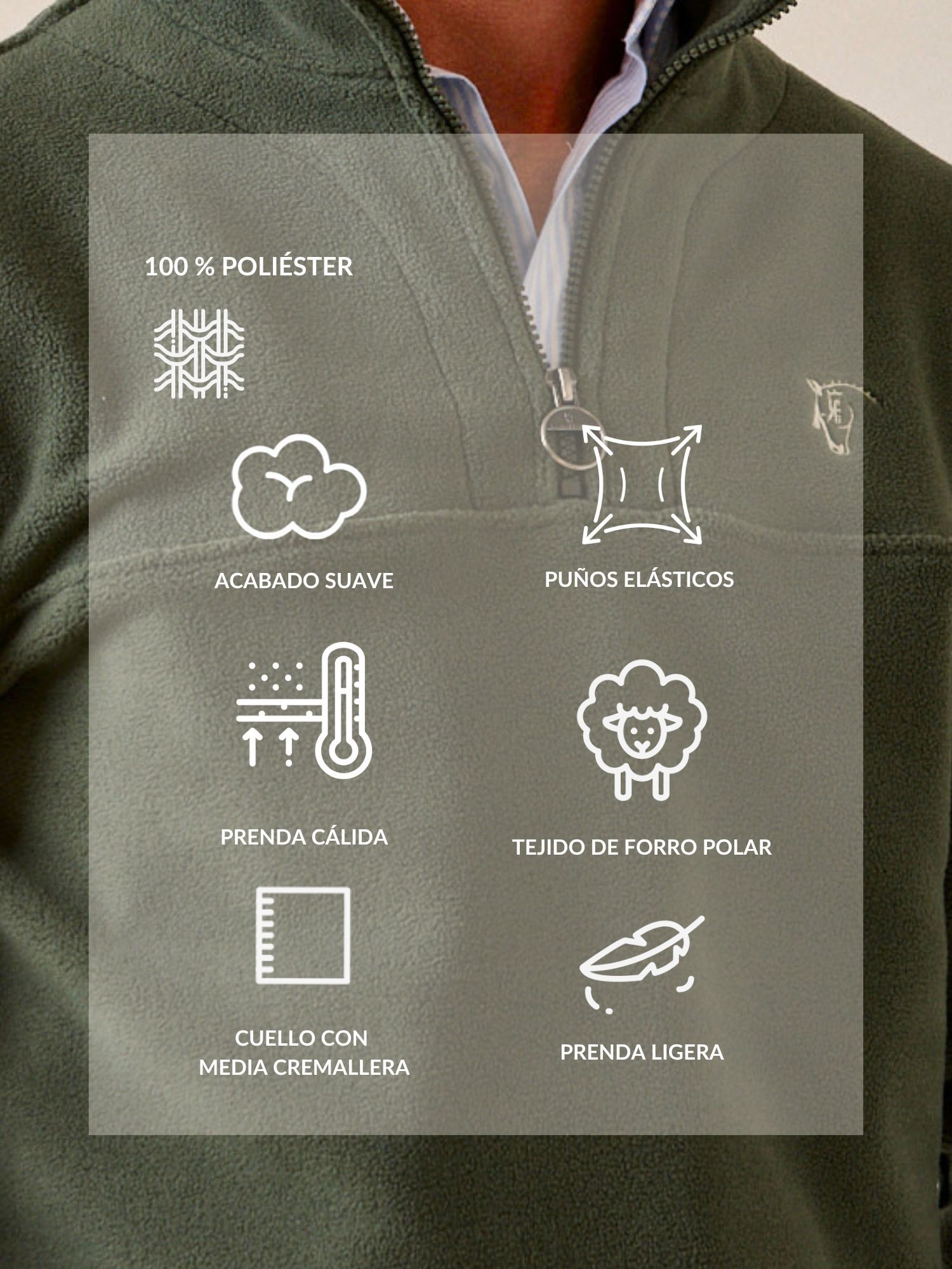 Polar Media Cremallera | Khaki