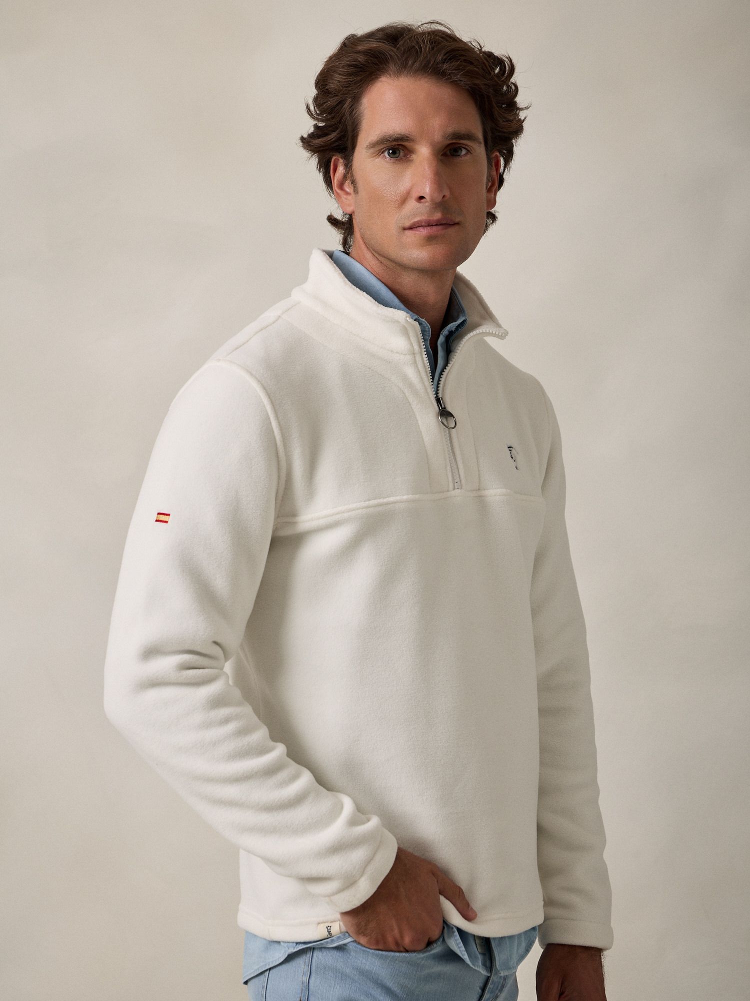 Polaire Demi-Zip | Beige