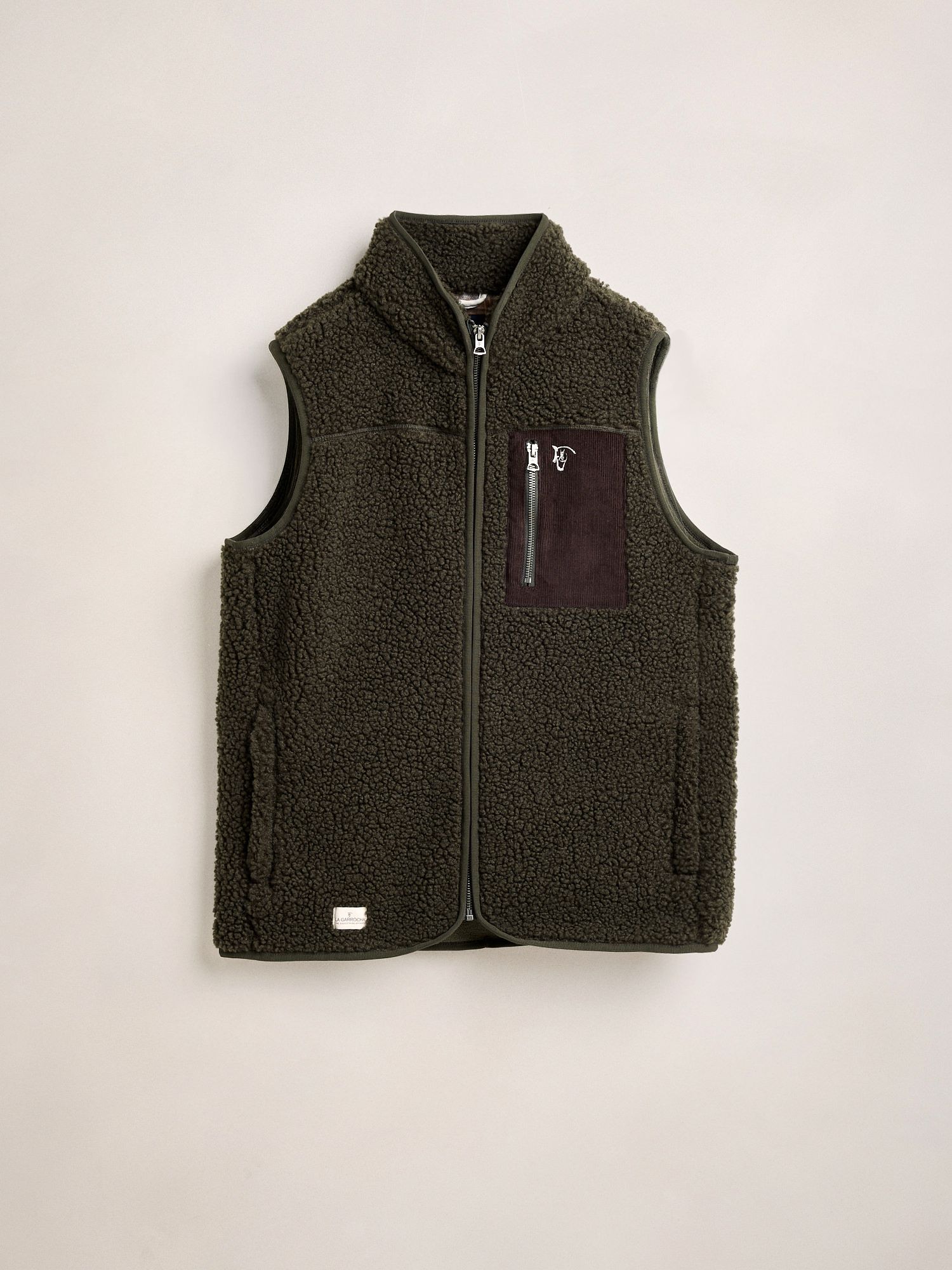 Sherpa Fleece Vest | Moss Green