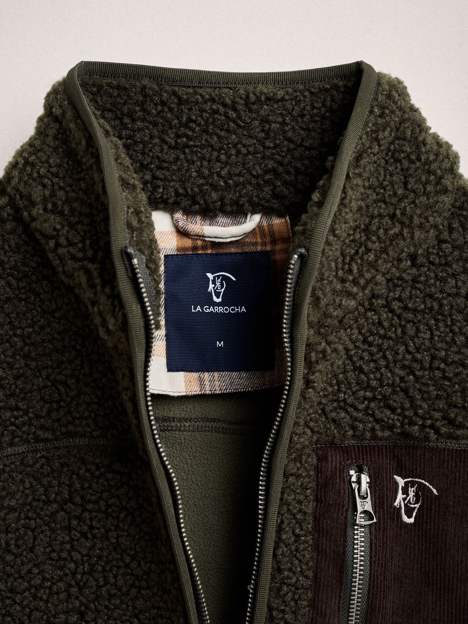 Sherpa Fleece Vest | Moss Green