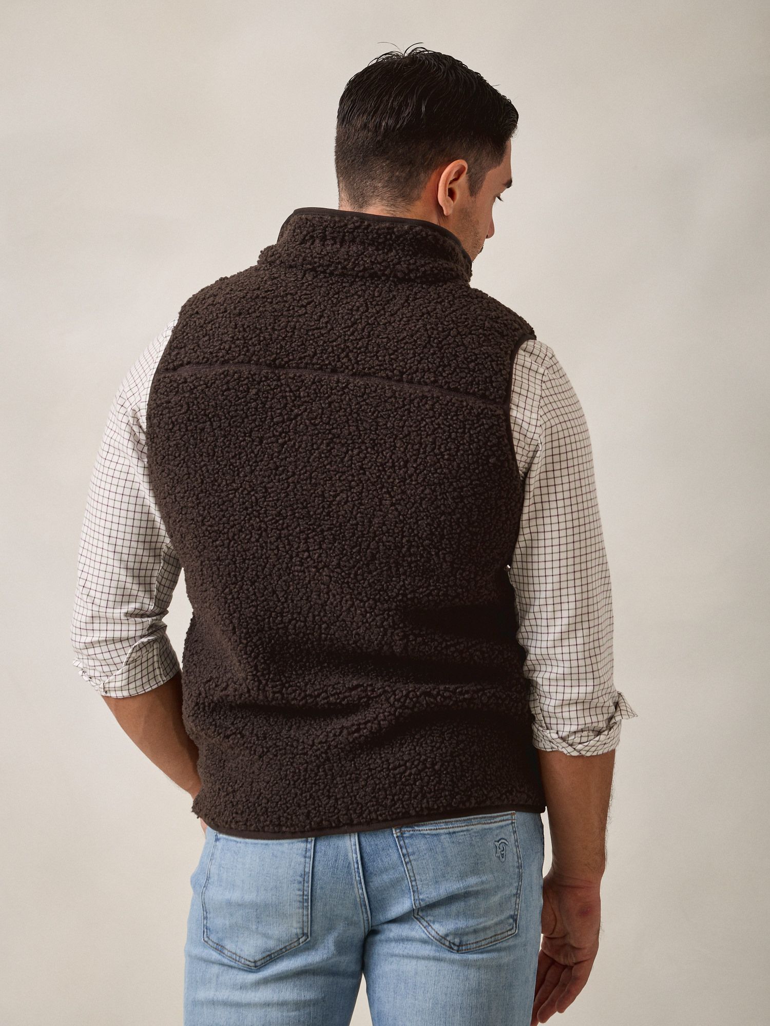 Sherpa Fleece Vest | Charcoal