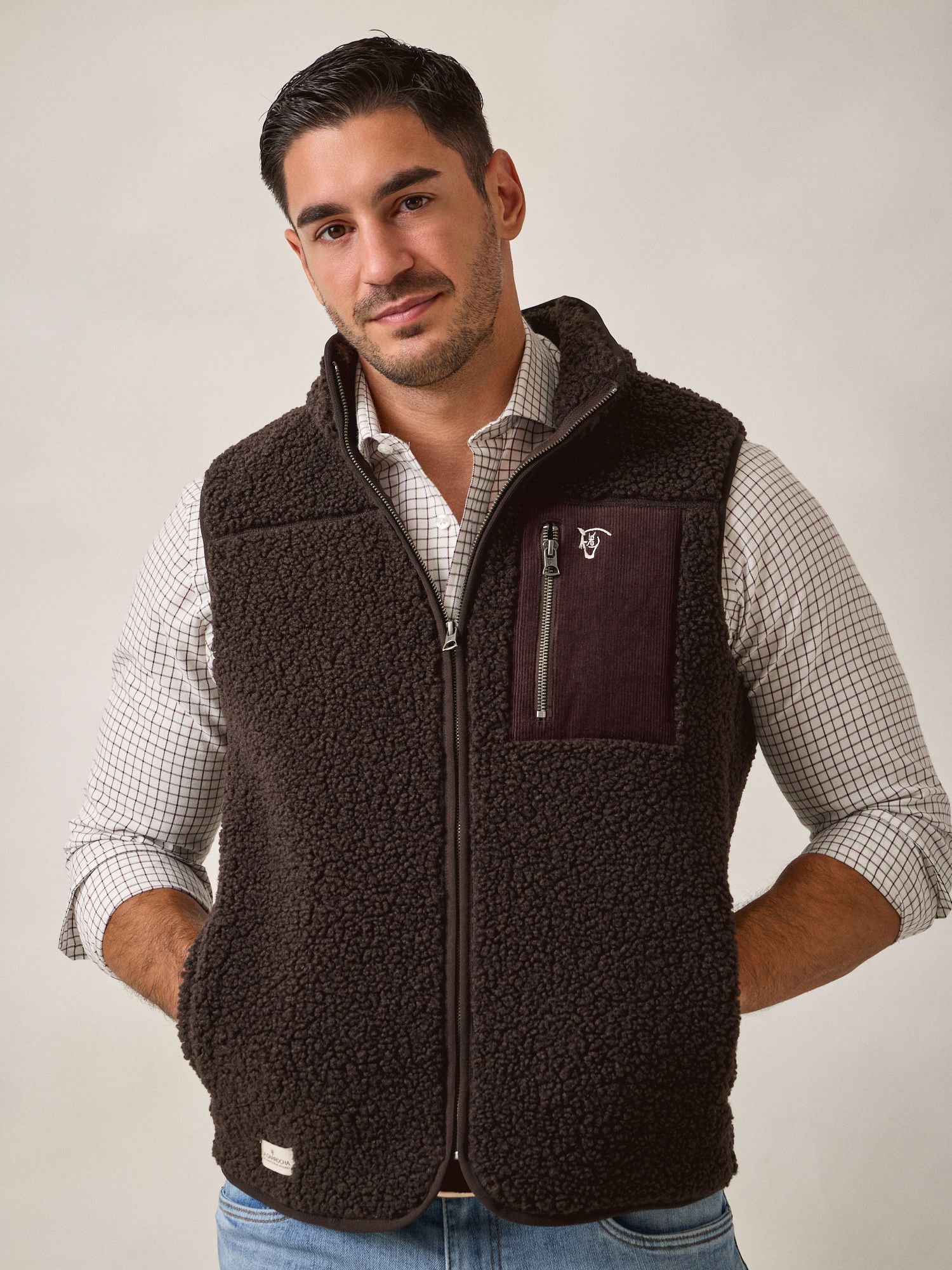 Sherpa Fleece Vest | Charcoal