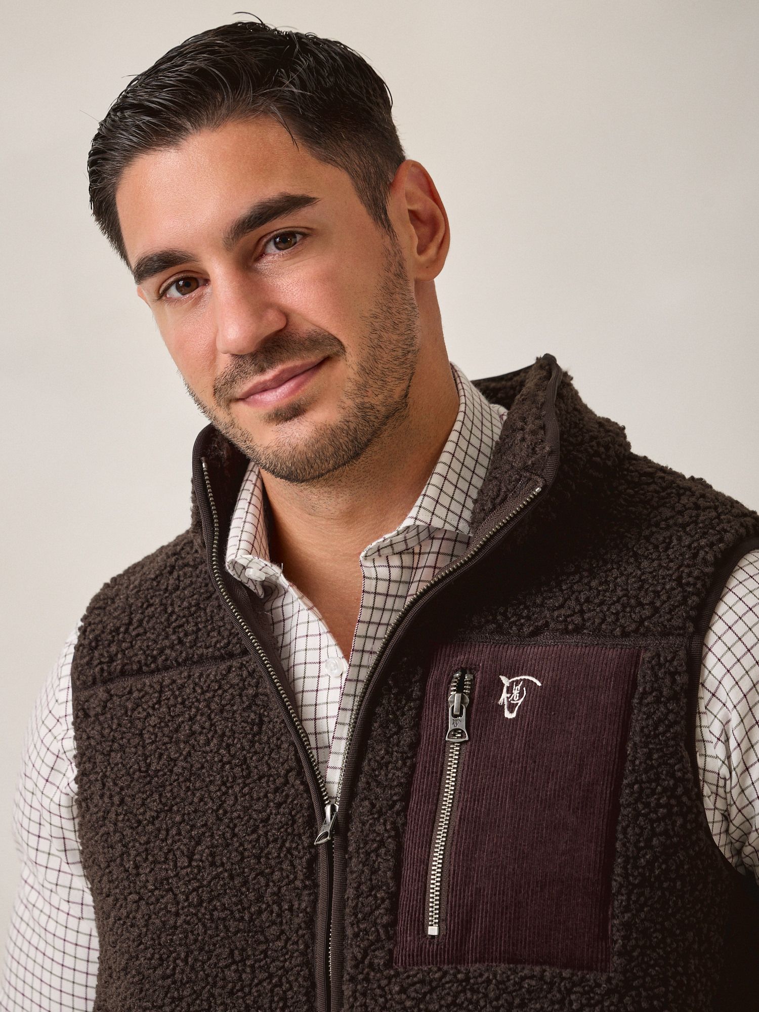 Sherpa Fleece Vest | Charcoal