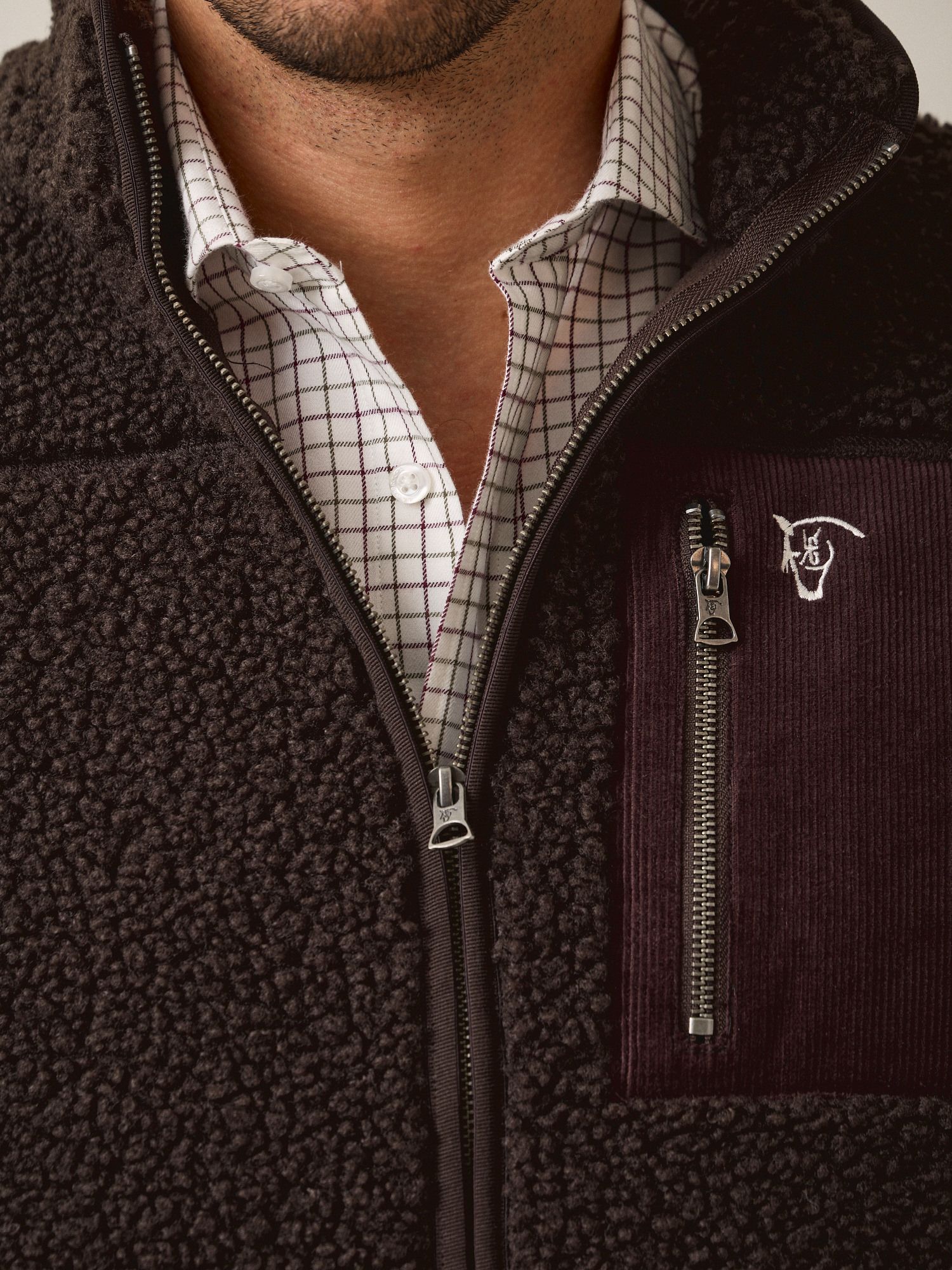 Sherpa Fleece Vest | Charcoal