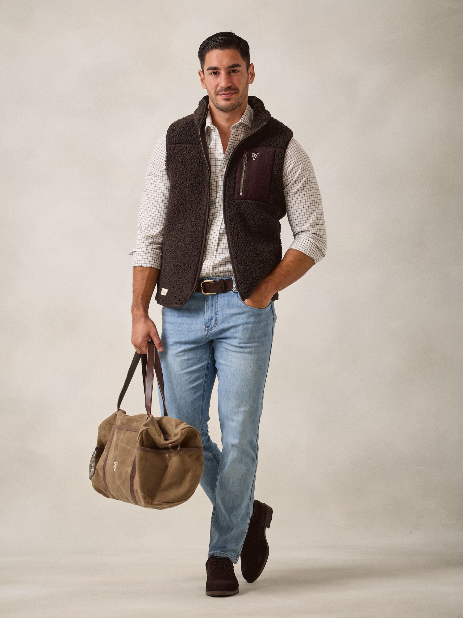Sherpa Fleece Vest | Charcoal