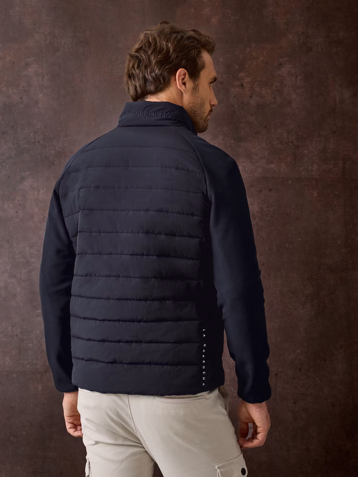 Technical Quilted Jacket | Navy Blue