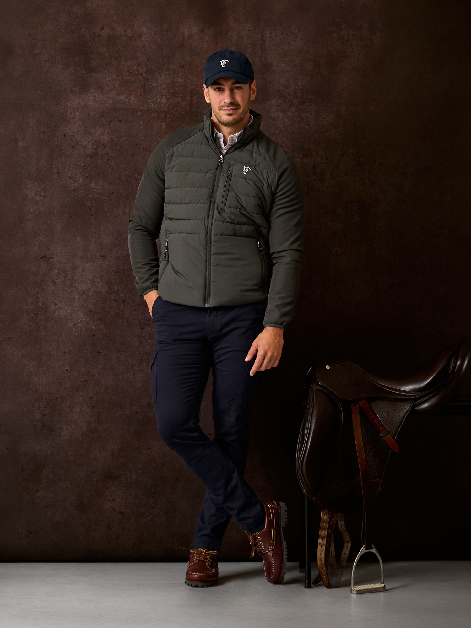 Technical Quilted Jacket | Moss Green