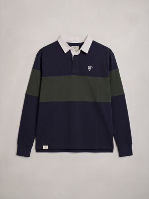 Polo with Stripe | Navy Blue