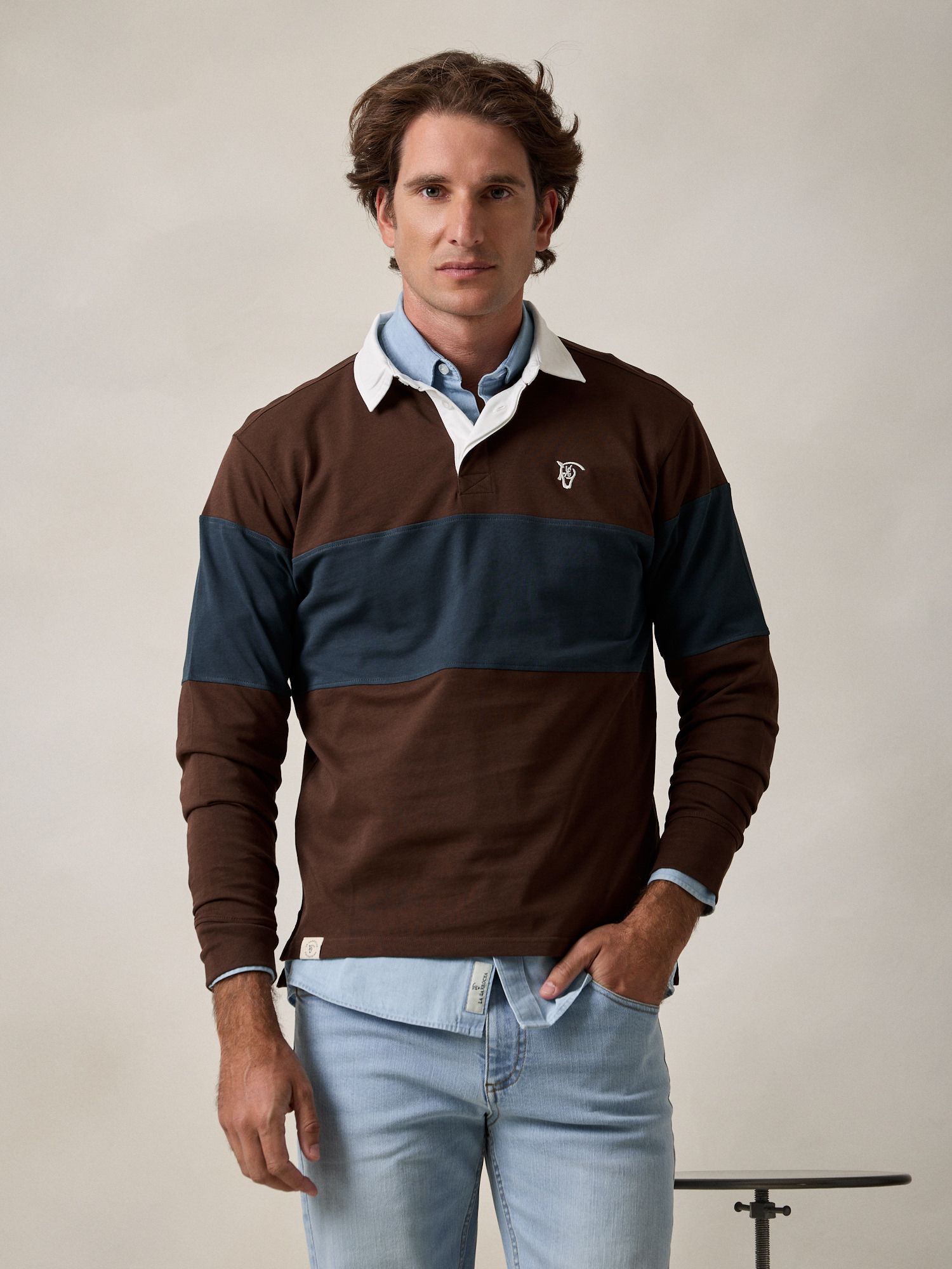 Polo Rayé | Marron